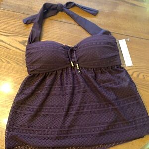 NWT Bleu Rod Beatties Halter Crochet‎ Tankini Top